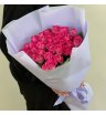 Розовые розы в упаковке, 50 см