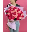Малиновый микс из 51 розы