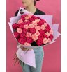 Букет розовых роз «Нежный микс из 51 розы»